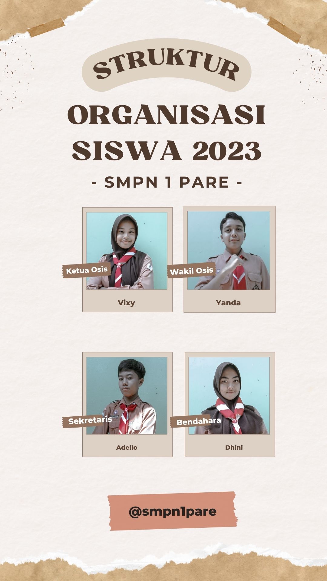 Struktur pengurus inti osis 2023/2024